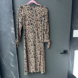 Reformation Cheetah Print Long Sleeve Dress